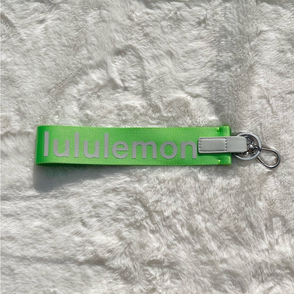 Green and Grey Lululemon Key Chain